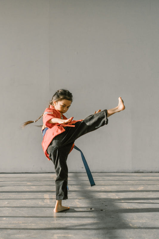 Girl doing karate